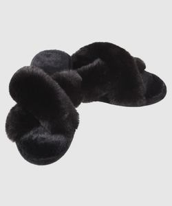 Memoi Beverly Fur Open Toe
Plush Slipper