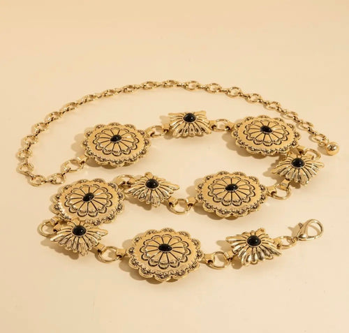 Western Round Concho Disc
Chain Belt