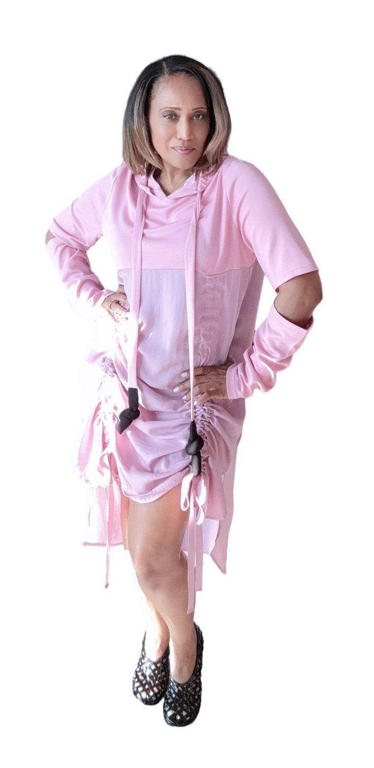 Cinchable Hoodie Dress