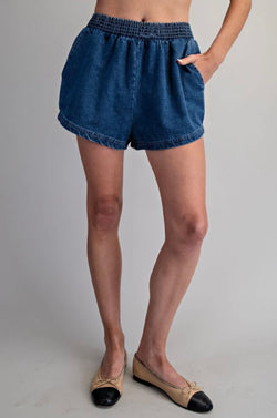 Denim Flare Short Set