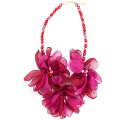 Flower and Bead Necklace