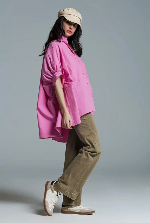Pink Oversized Blouse