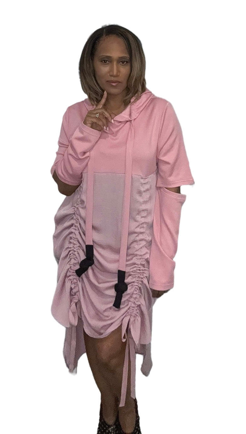 Cinchable Hoodie Dress