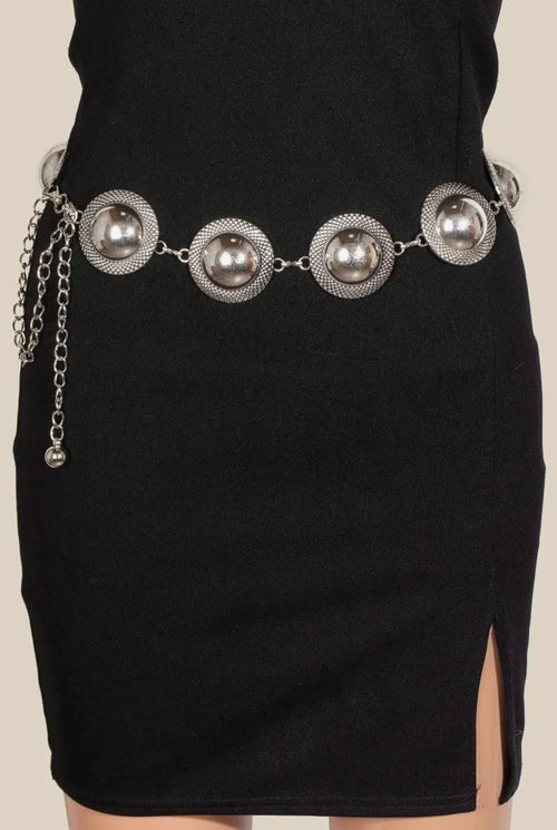 Metallic Dome Disc Chain Belt
