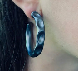 Gunmetal Hoops