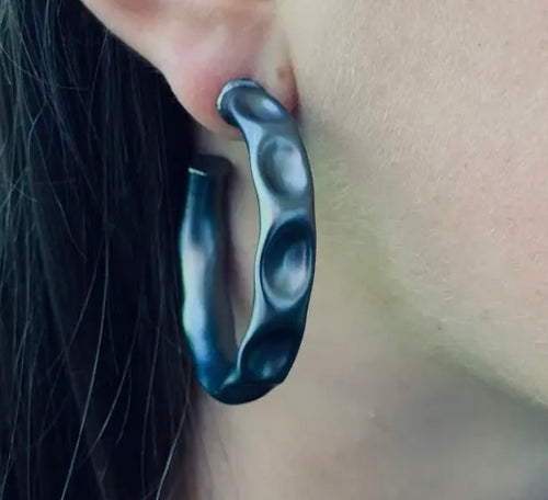 Gunmetal Hoops