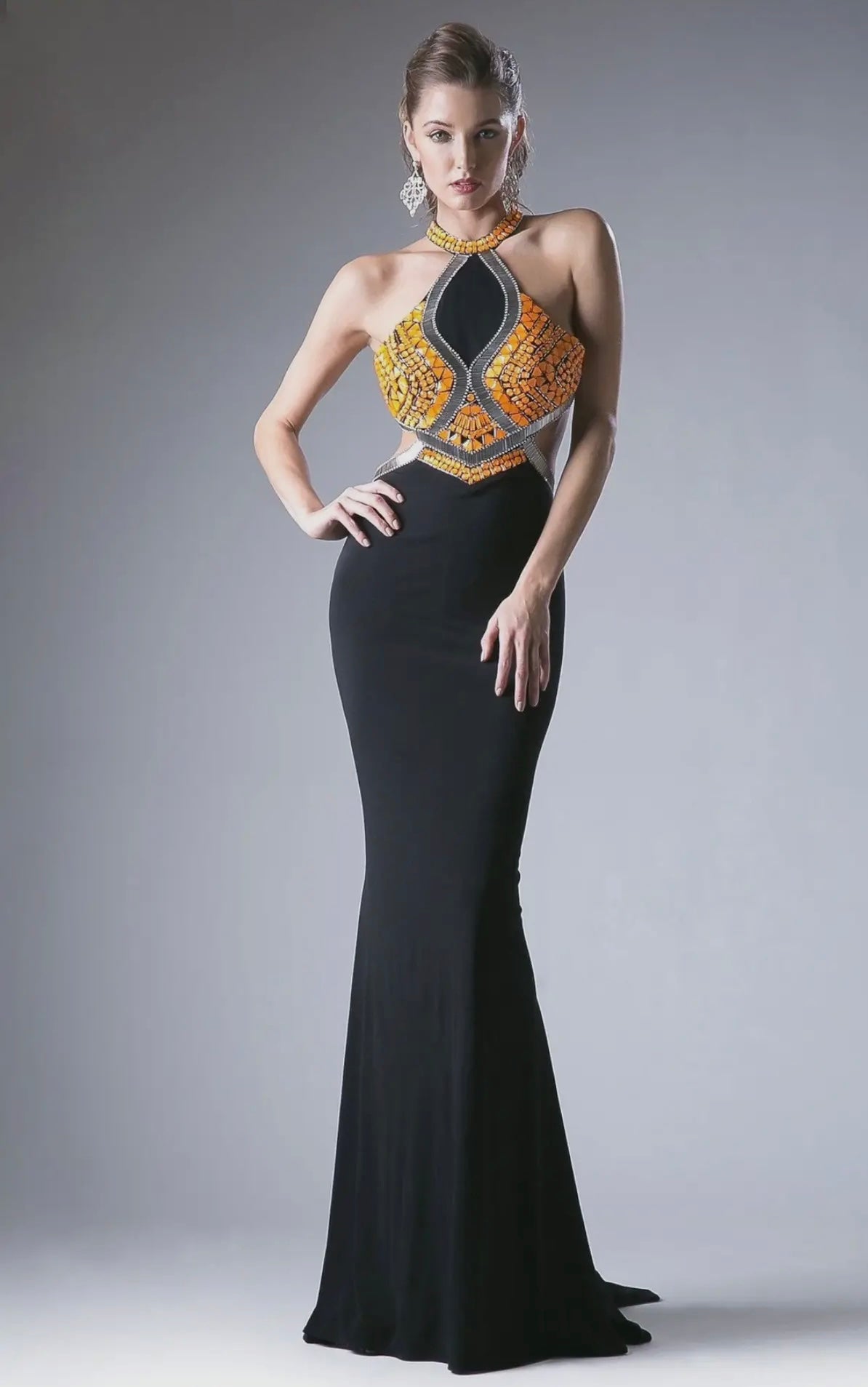 Beaded Stretch Knit Sheath Dress