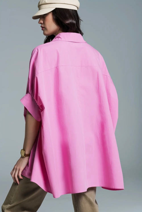Pink Oversized Blouse