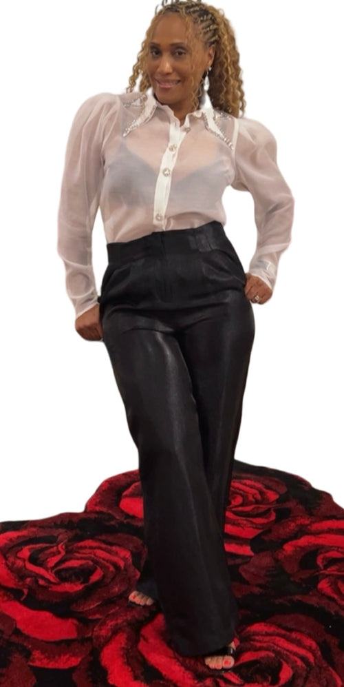 Pleated Sparkle Pants