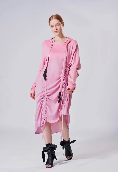 Cinchable Hoodie Dress