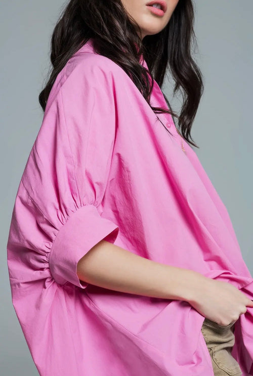 Pink Oversized Blouse