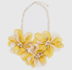 Flower and Bead Necklace