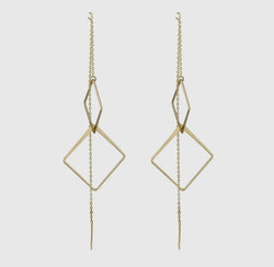 Double Square Drop Earrings