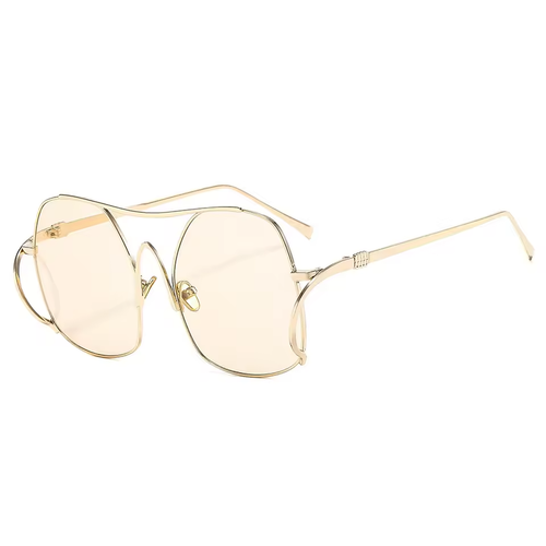 Audacious Oval Sunglasses: Champagne