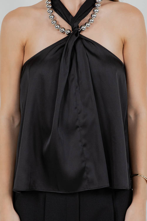 Beaded Halter (Black)