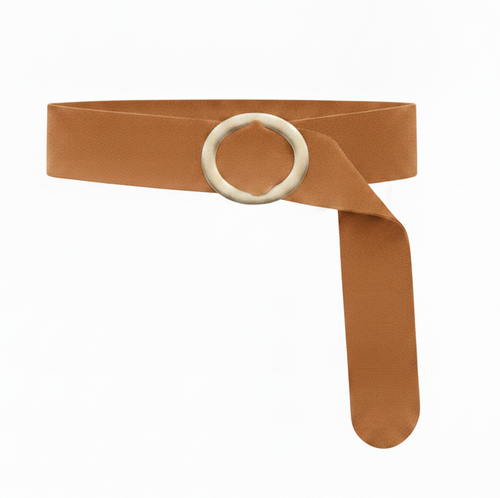 Soft Suede Wrap Belt with Buckle