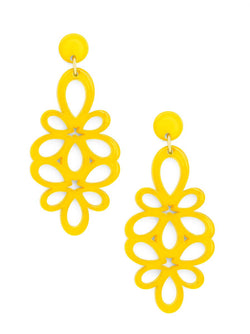 Blooming Flower Drop Earring (yellow)