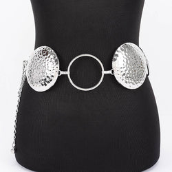 Hammered Disc Linked Chain Belt: SL