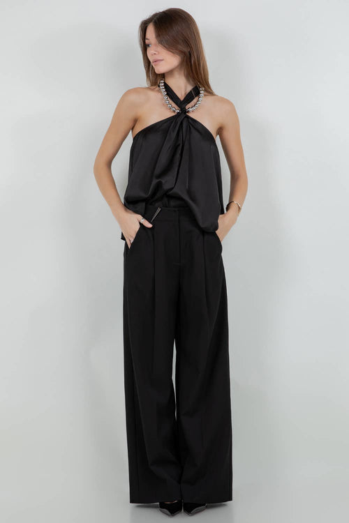Beaded Halter (Black)