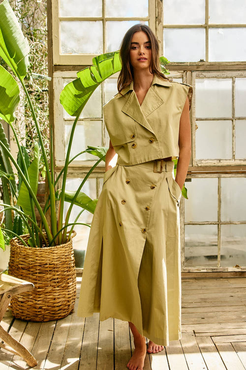 Trench Duo Skirt Set