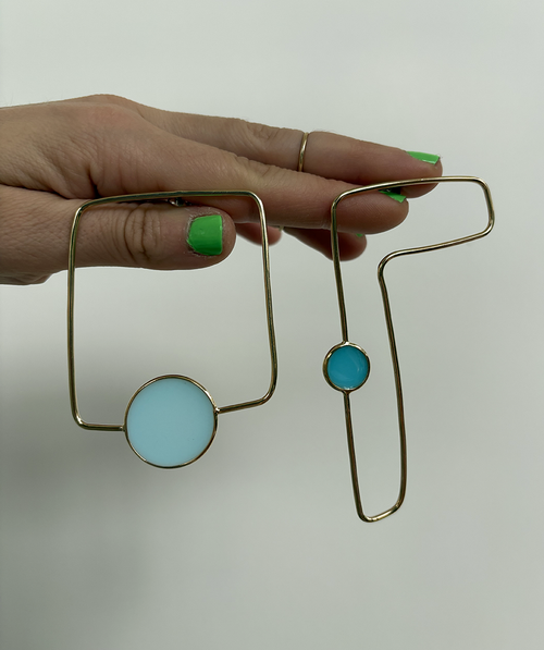 Mismatched Poppers : 14k Gold Plated Brass
